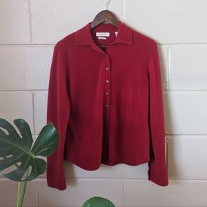 Red Cashmere Cardigan